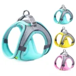 Cat Dog Harness Vest Chest Rope Set Reflective Breathable Adjustable Pet Harness for Small Medium Dogs Outdoor Walking 1